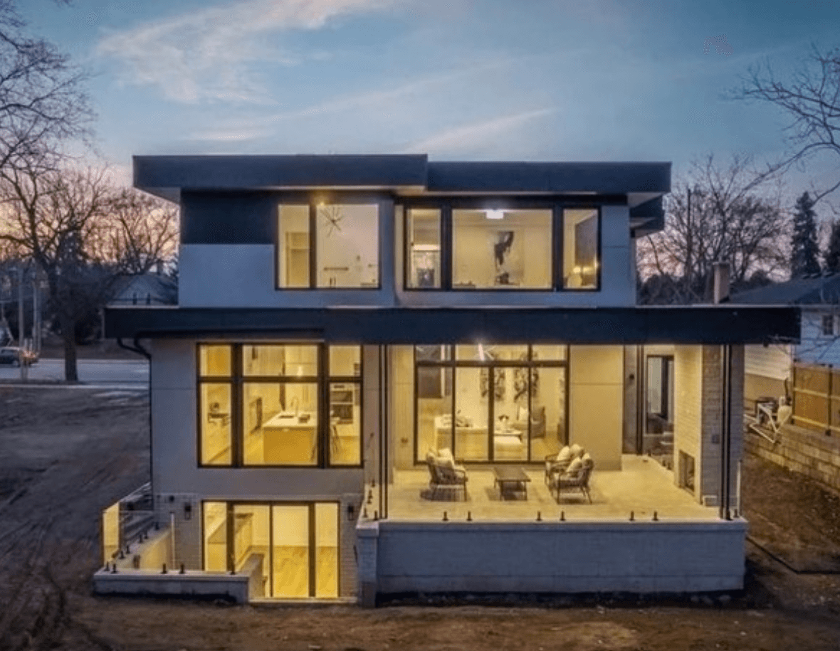 Renovated rear exterior of a Toronto-area home