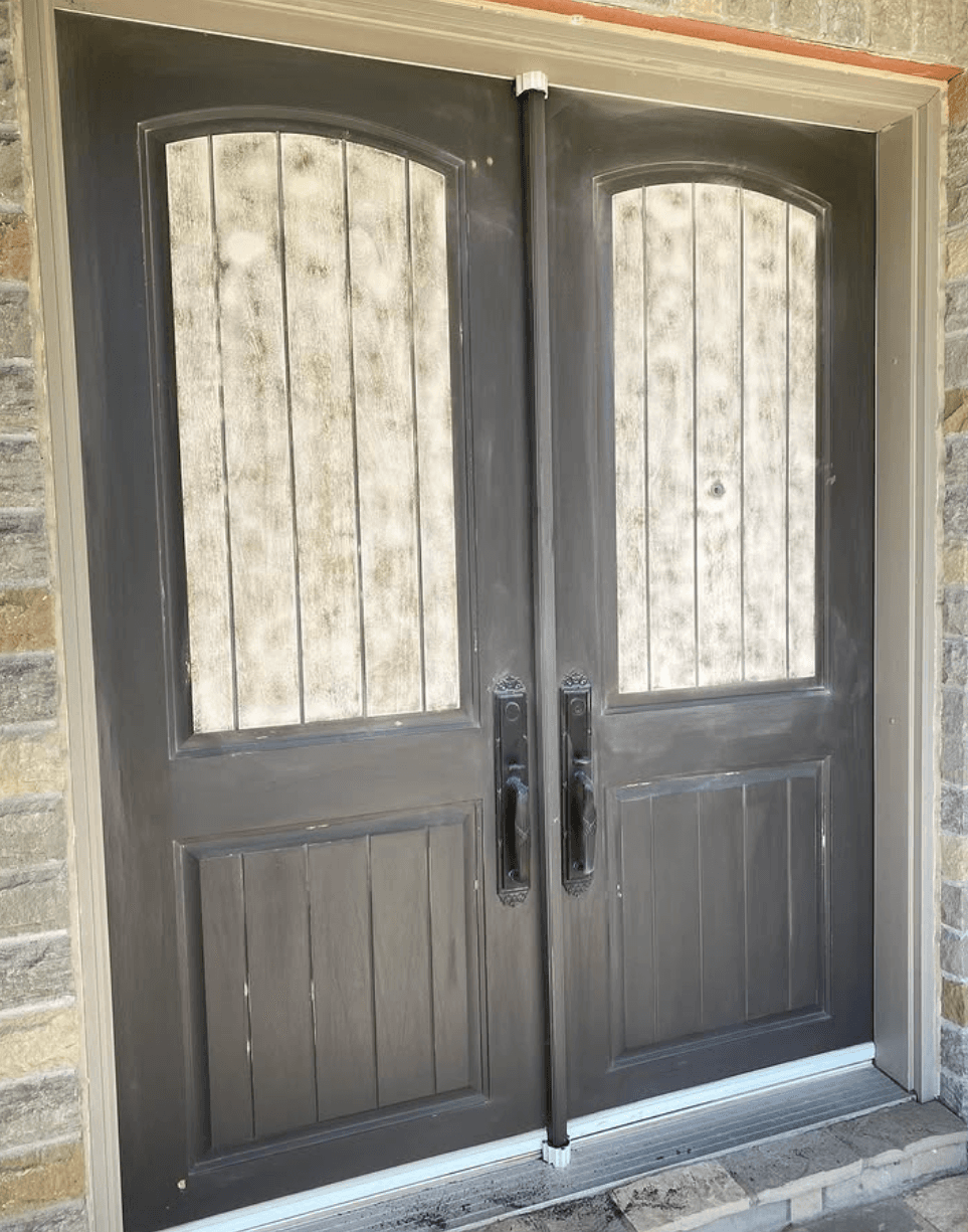 Front entrance refinish — before